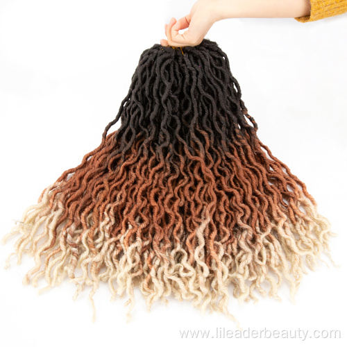 Curly Synthetic Ombre Wavy Gypsy Locs Crochet Hair